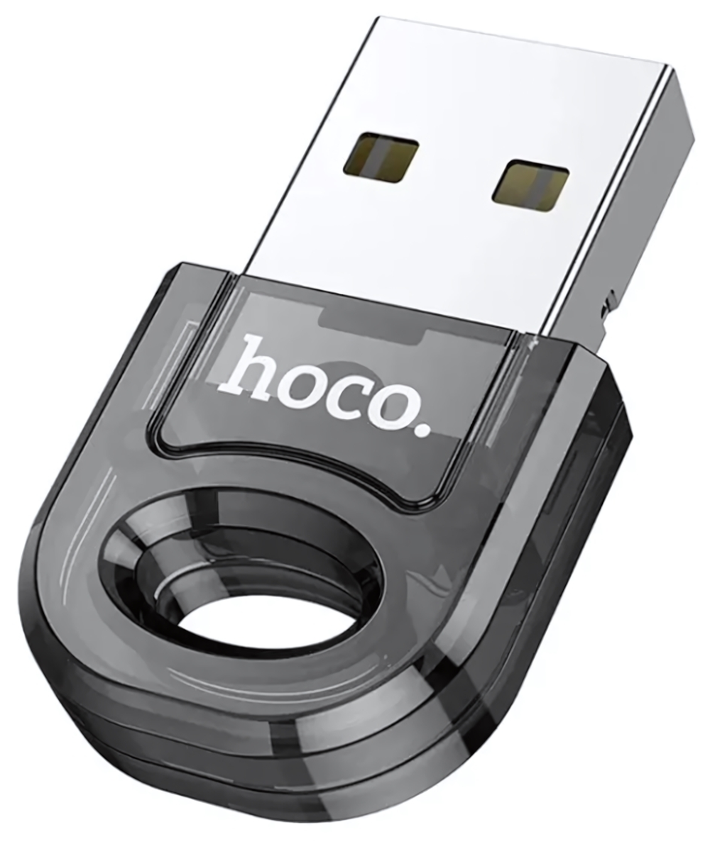 Bluetooth адаптер HOCO UA28 USB BT5.1 Transparent Black