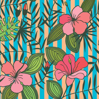 Seamless tropical pattern.