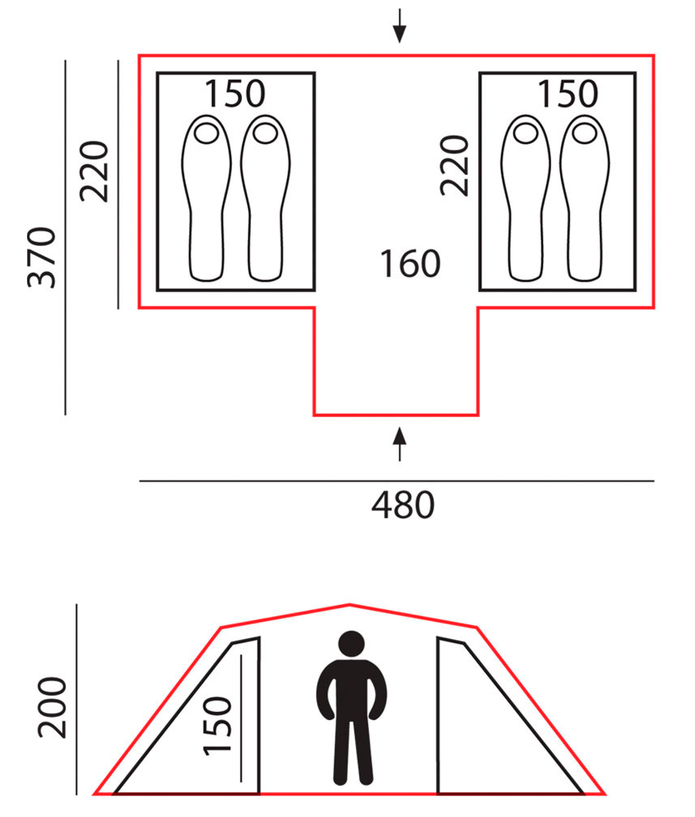 Палатка Btrace Prime 4 [T0511]