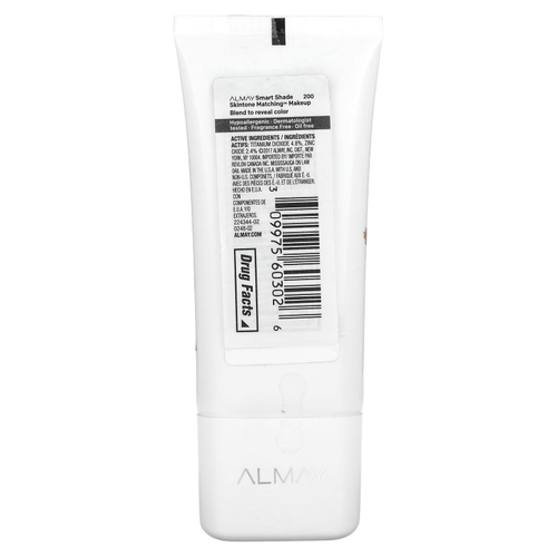 Almay, Smart Shade, макияж под тон кожи, SPF 15, оттенок 200 светлый и средний, мина, 30 мл (1 жидк. унция)