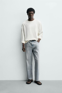 ZARA ДЖИНСЫ STRAIGHT FIT, ГОЛУБОЙ