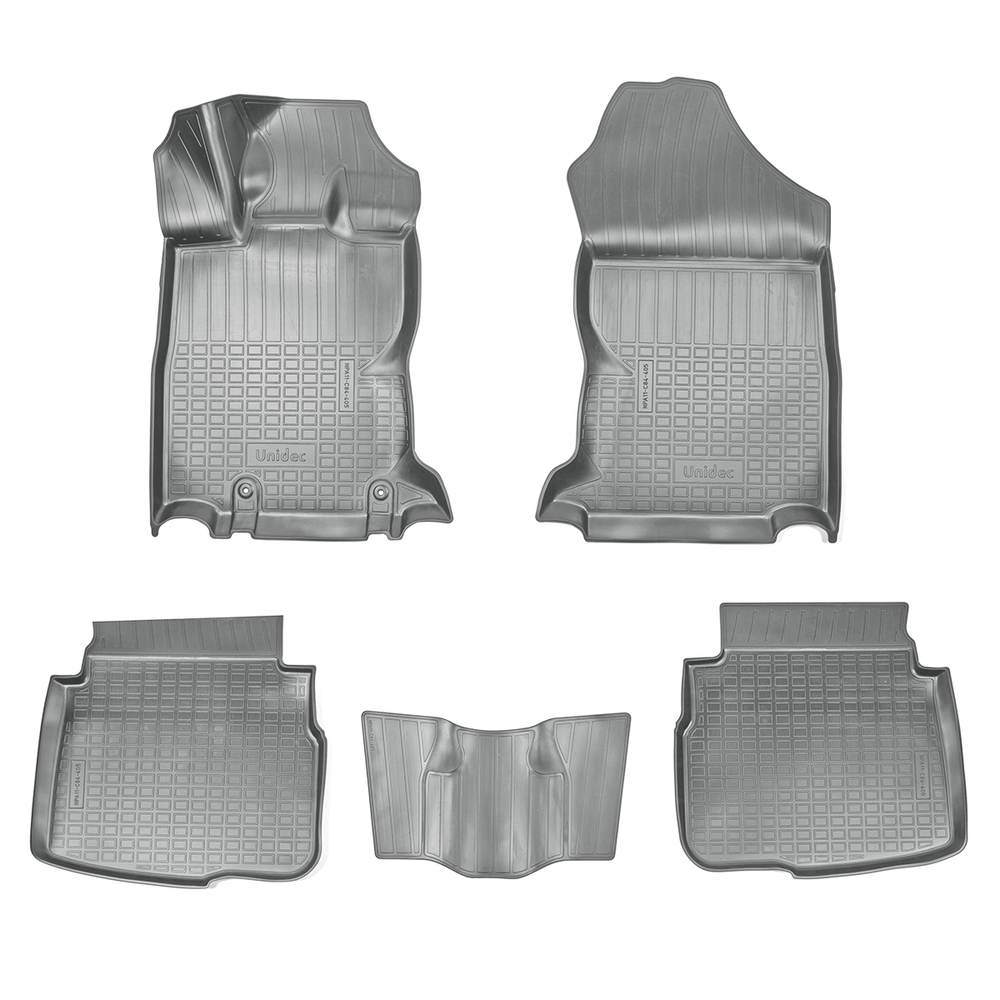 Ковры в салон Norplast/Unidec для Subaru Outback VI (2019-), Серый, 5 штук, арт.NPA11-C84-405-G