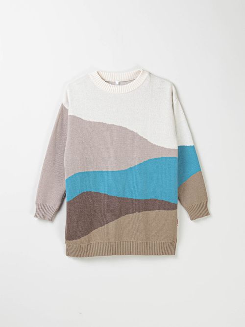 Джемпер вязаный удлиненный 