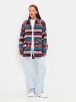 Рубашка Kefirmaykifer оверсайз Этно розовая