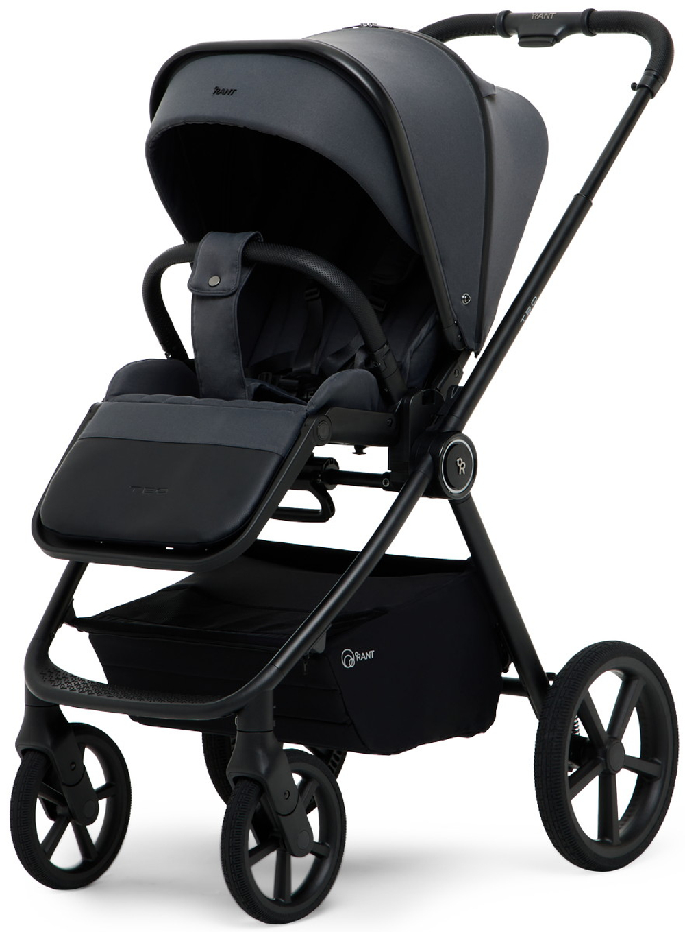 Детская коляска Rant Teo Soft 3 в 1 с автокреслом Evomax Black Graphite