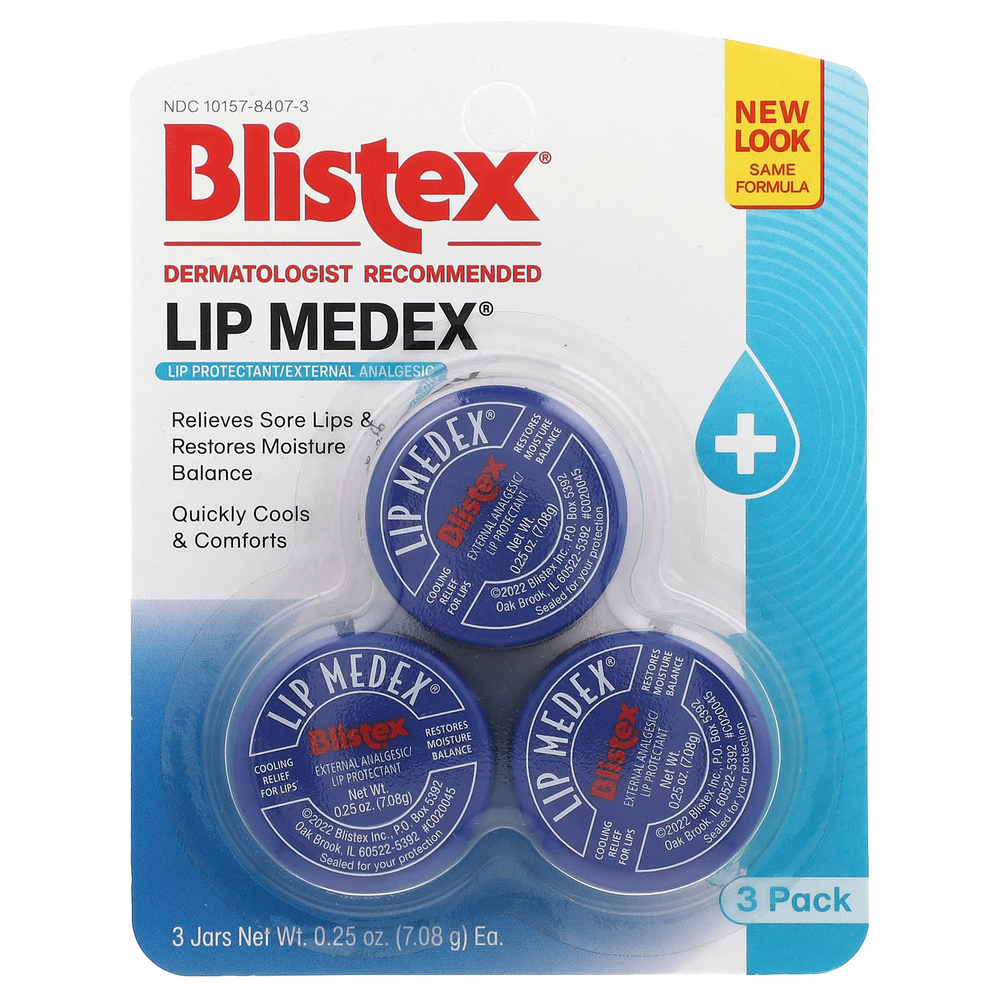 Blistex, Lip Medex®, 3 баночки по 7,08 г (0,25 унции)