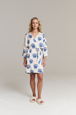 Шелковый халат-кимоно мини