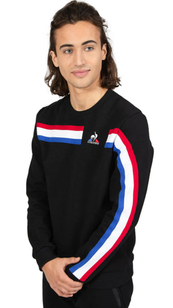 Мужская теннисная кофта Le Coq Sportif TRI Crew Sweat No.1 M - black