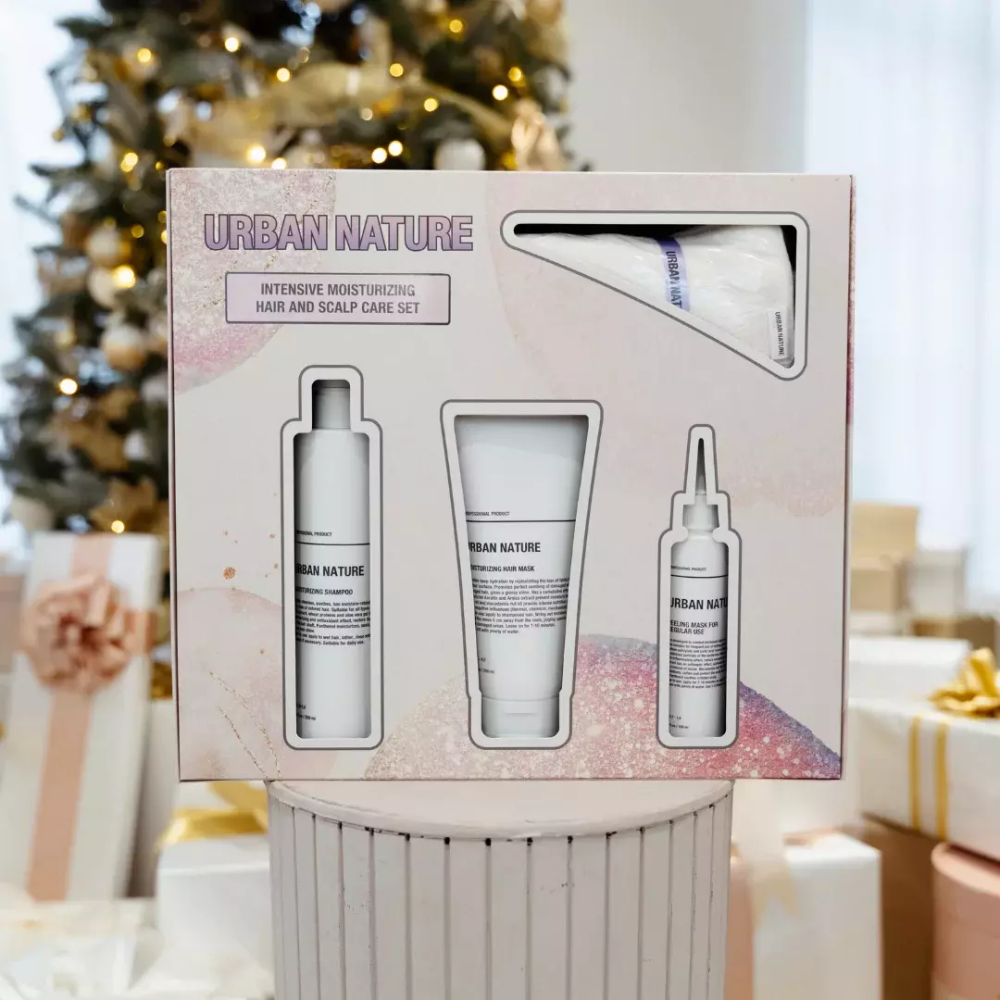 Urban Nature Сет XL MOISTURIZING SCALP Увлажняющий НАБОР + Тюрбан в подарок АКЦИЯ!