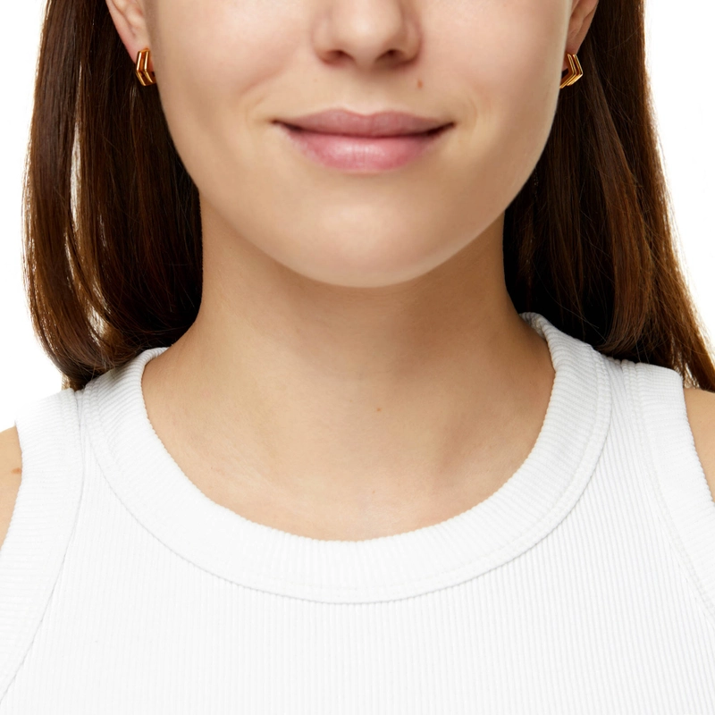 Серьги Двойной Шестиугольник