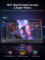 18.5" Портативный монитор с магнитным чехлом Uplays E03 FHD IPS 1920x1080, 120 Гц