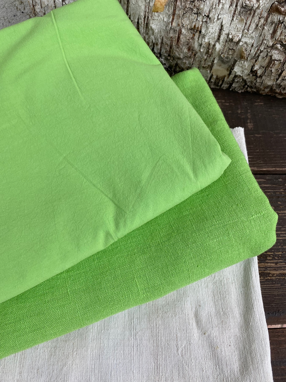 Набор отрезов Tropical green лён + хлопок
