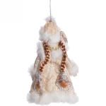 Снегурочка 35 см (без музыки) с отделением под конфеты/подарок, золотая шуба