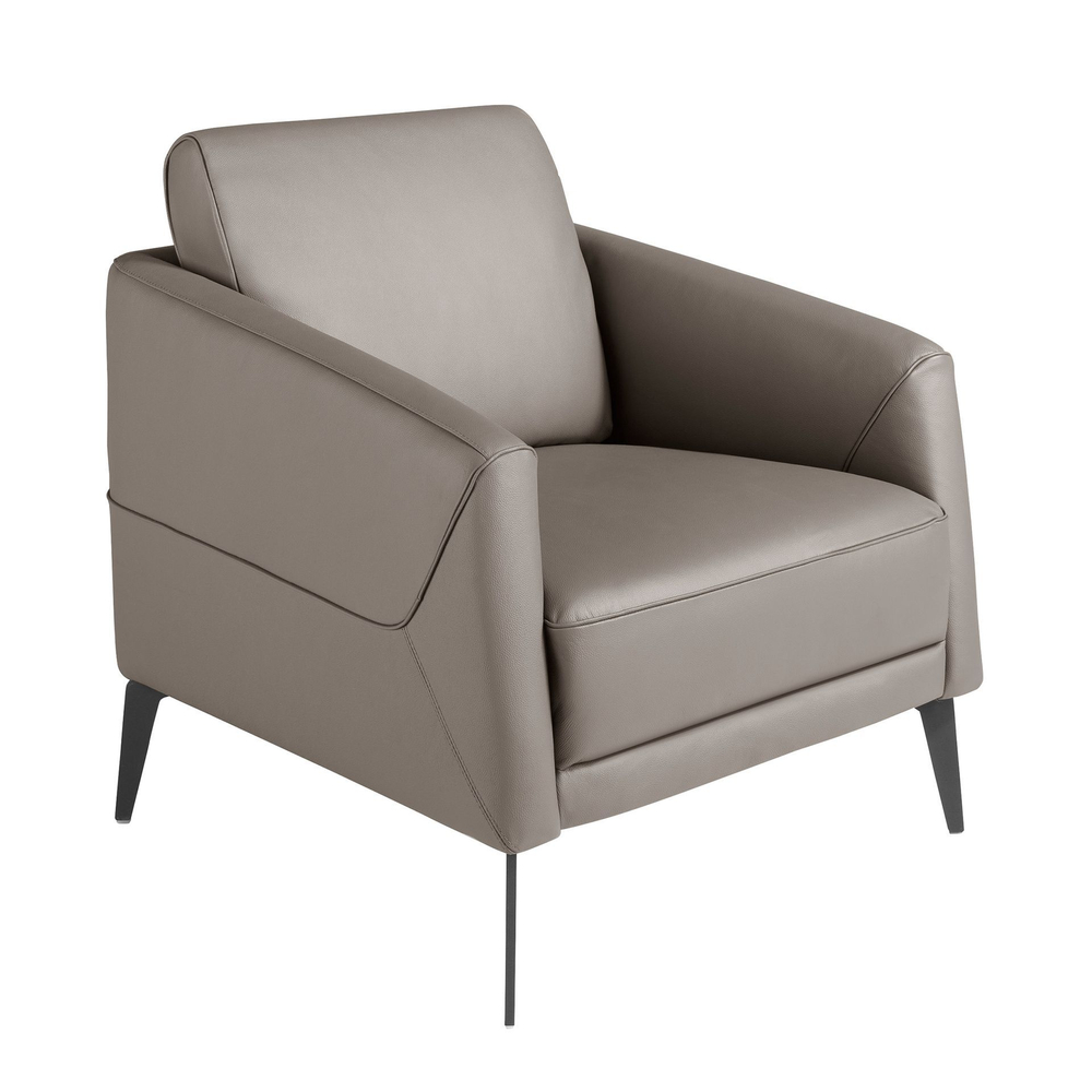 Кресло 5134/KF-A051-M9019 темно-серое кожаное