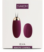 Виброяйцо Svakom Elva с пультом ДУ, 8 см, водонепроницаемое