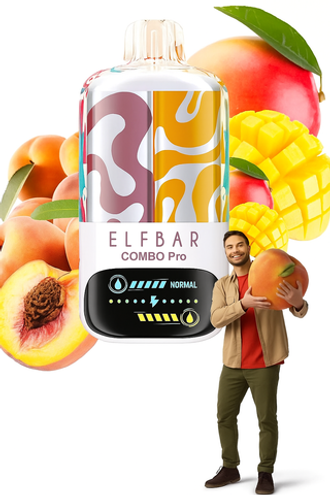 ELFBAR Combo Pro 30000 – Peach / Triple Mango (5% nic)