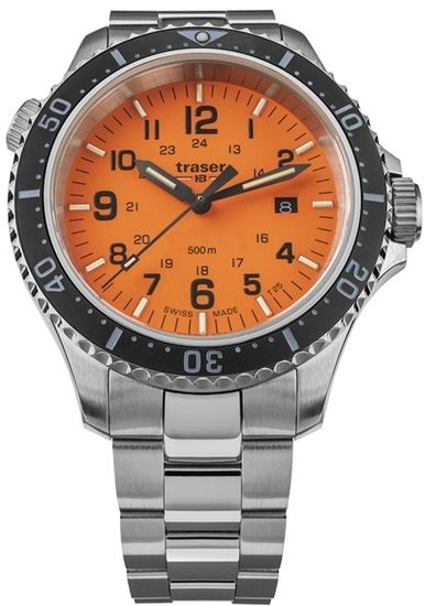 Швейцарские тактические часы Traser P67 Diver Orange 109381