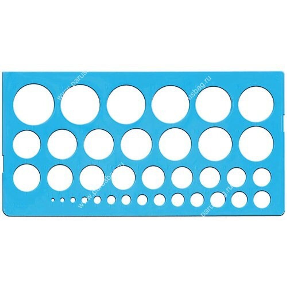 Трафарет окружностей 1-36мм, Стамм