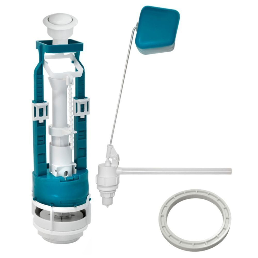 Арматура для бачка унитаза боковая, 1/2", кноп, белая, Инкоэр, СБ1-Бм-Б-В Р