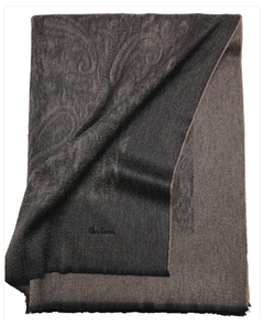 Плед 150х200 Glen Saxon Border Paisley Black Natur