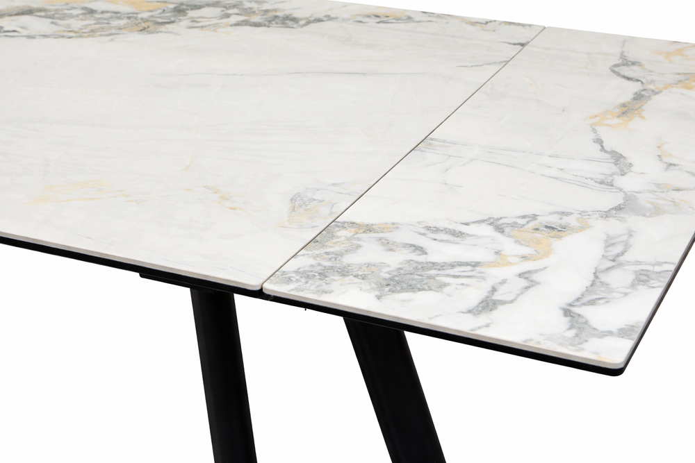 Стол из керамогранита 120 (+30) (+30) цвет Ice Jade Pol