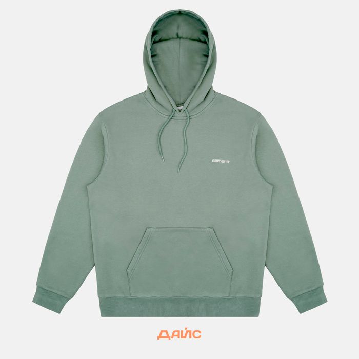 Толстовка мужская Carhartt WIP Script Embroidery Hooded  артикул:I033658_park - купить в магазине Дайс