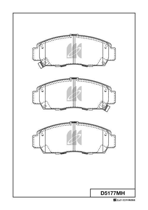 Дисковые тормозные колодки KASHIYAMA (противоскрипная пластина в компл.) D5177MH