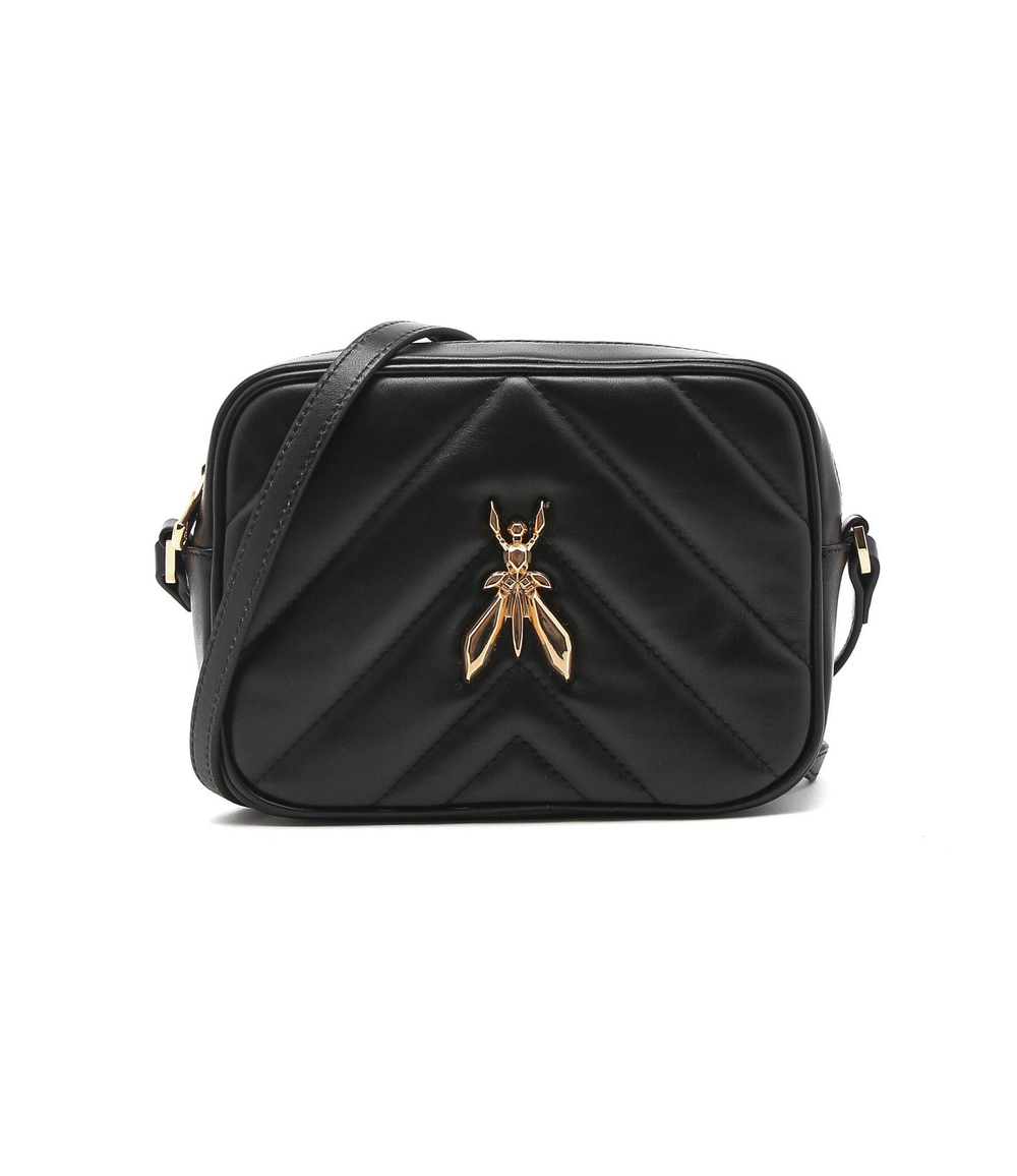 кожаная сумка-мессенджер Patrizia Pepe - черный(CB0023 L004)