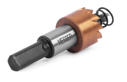HSS-TiN коронка MESSER  19мм с центр. сверлом и толкающей пружиной для  лист. материала  до 2 мм ц/х