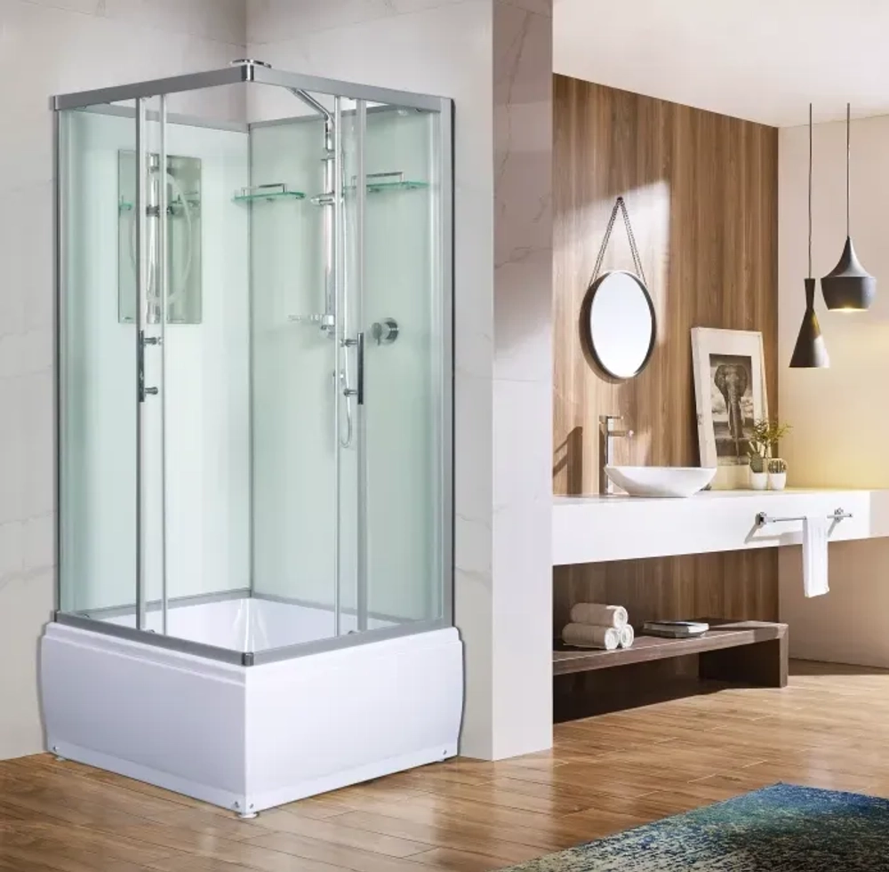 Душевая кабина WeltWasser (ВельтВассер) ALLER 901 с высоким поддоном, 90x90x217