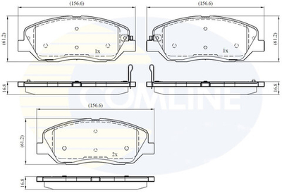 COMLINE - CBP31676-CML - Brake Pad Set, disc brake