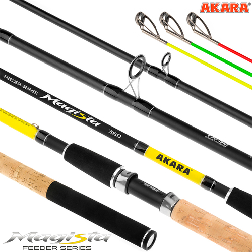 Удилище штекерное угольное фидерное 3 колена Akara Magista Feeder TX-30 (60-90-120) 3,6 м