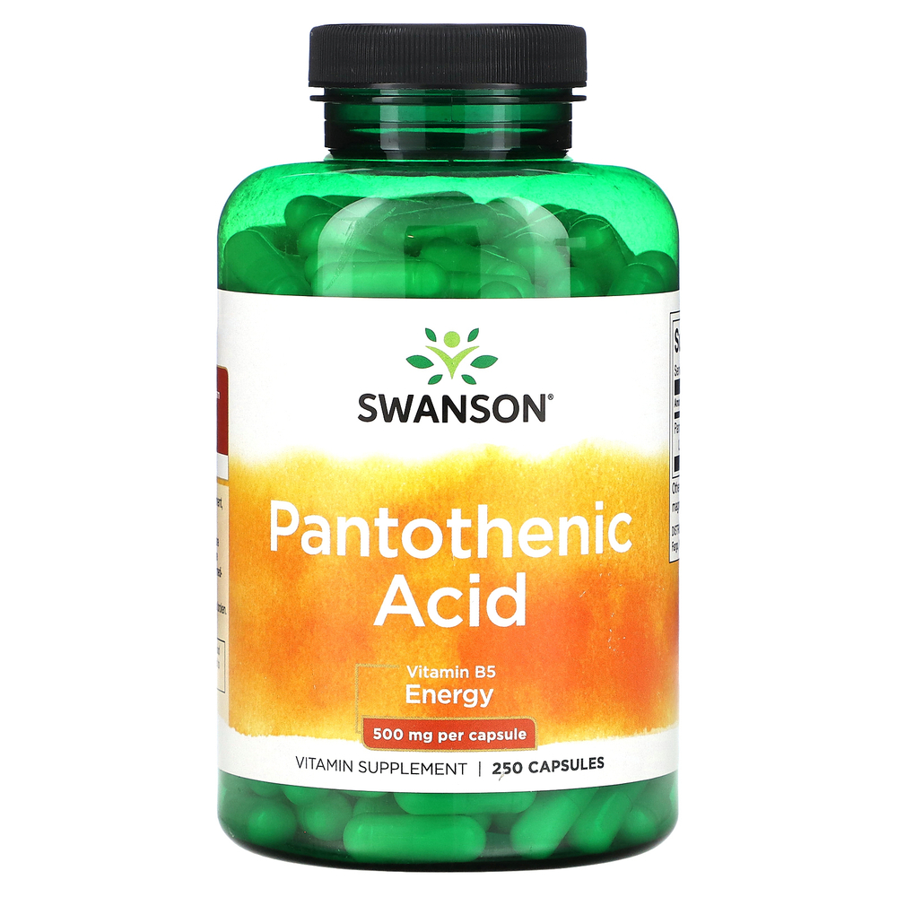 Swanson, Пантотеновая кислота, 500 мг, 250 капсул