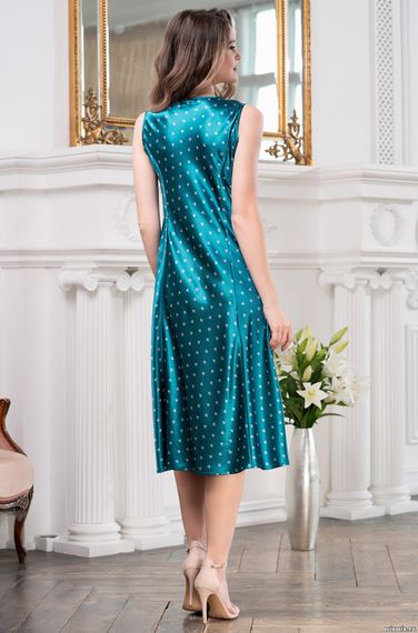 Длинная женская сорочка Mia-Mella  КЛЕВЕР 8948 изумруд