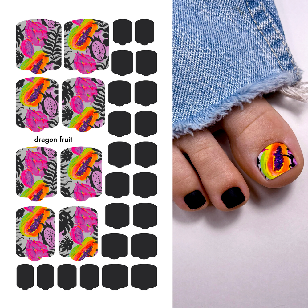 Плёнки для педикюра by provocative nails dragon fruit