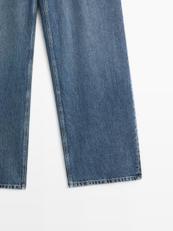 Massimo Dutti Джинсы с высокой посадкой, средне-синий