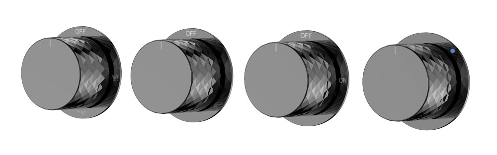 Смеситель встроенный STICK DIAMOND SHINE GUN METAL 5-проходной