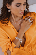 Серьги «Облако» с белым перламутром