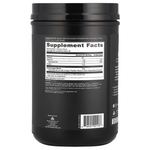 Ancient Nutrition, Keto Collagen, 540 г (1,19 фунта)