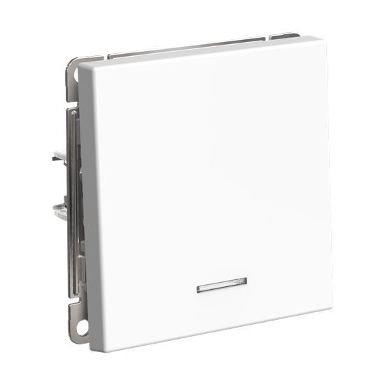 Выключатель кнопочный 1-кл. ArtGallery 10А с подсветкой механизм бел. SE GAL000116