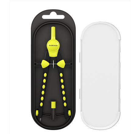 Готовальня EK " Accent" 2 предмета, желтая