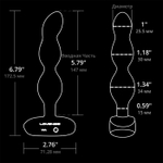 Черный анальный вибростимулятор 17,2см с ротацией и управлением через приложение Lovense Ridge Silicone Vibrating & Rotating Anal Beads Black