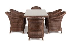"Эспрессо" обеденная группа плетеная, цвет коричневый