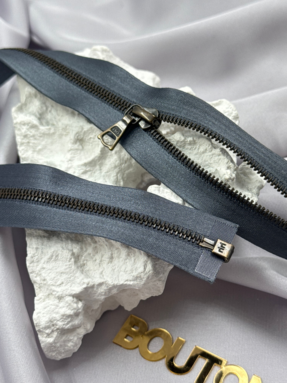 Молния металл, riri , разъёмная 1 замок, на атласной тесьме, 4 мм, 70 см, цвет  2121