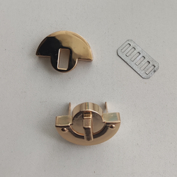 Замок вертушка на винтах Круг Золото