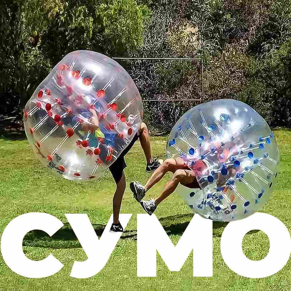 Бампербол ТПУ, диаметр 1,5 м, с красными держателями