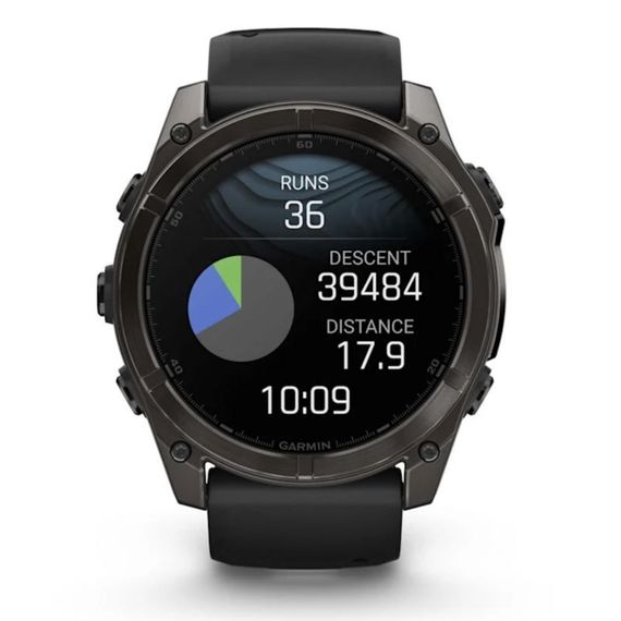 Garmin Fenix 8 51 мм Sapphire Carbon Gray — титановый корпус, AMOLED, премиум-умные часы