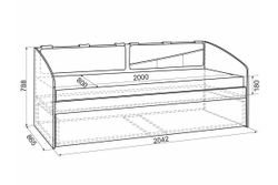Детская "Энерджи" №1 (дуб сонома/белый), Мебельсон