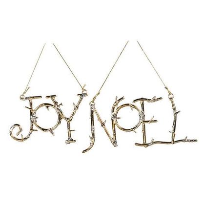 Декор Елочное украшение надпись NOEL 20 Goodwill Золотой