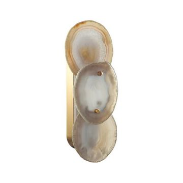 Бра с агатом 10W 3000К 7065/10WL бежевый/бронзовый Agate Odeon Light